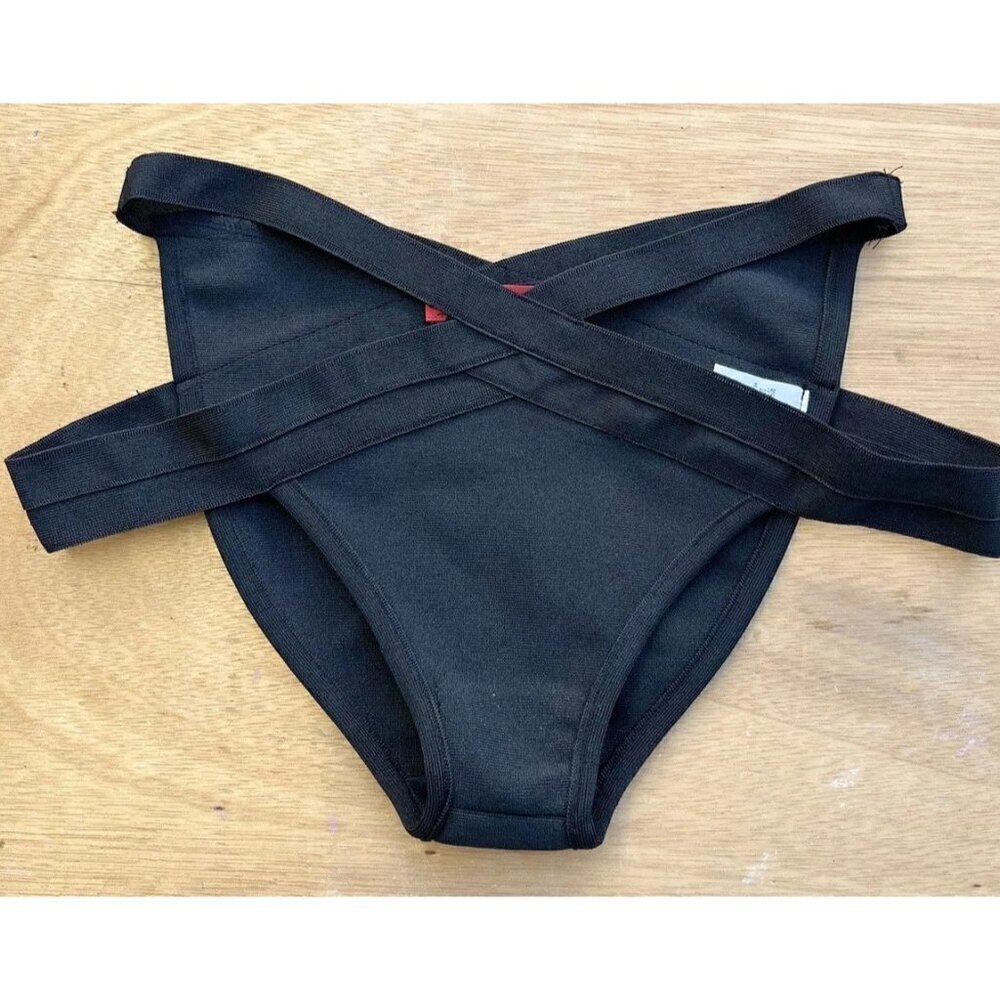 Wow Couture Women's Black Bandage Cutout High Waist panty Size S NWOT